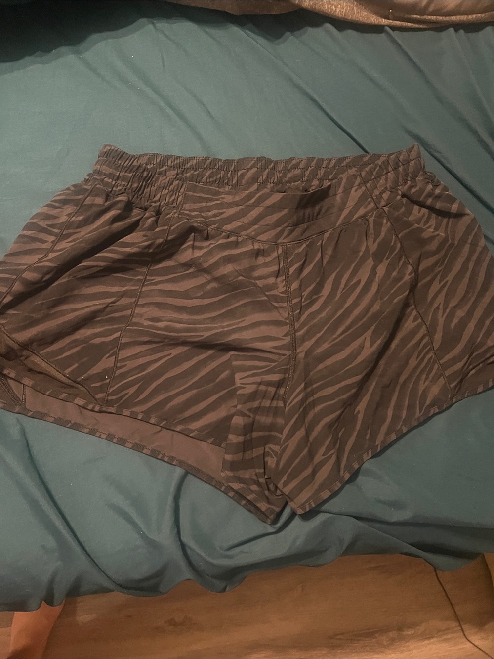 lululemon athletica Brown Zebra-Print Athletic Shorts